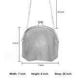 Women's Chainmail Mini Bag – Handmade Metal Mesh Purse, Silver Evening Crossbody Handbag x-chainmail